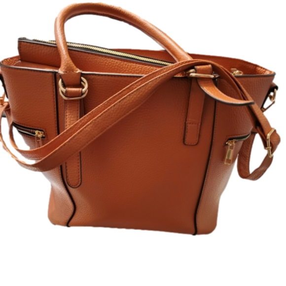 Brown Handbag with Shoulder Strap - Picture 3 of 10